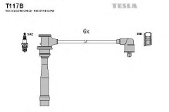 Комплект проводов зажигания для HYUNDAI SANTA FE I (SM) 2.7 V6 4x4 2001-2006, код двигателя G6BA-G, V см3 2656, кВт 127, л.с. 173, бензин, TESLA T117B