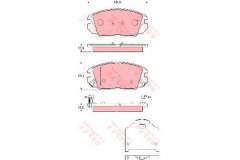 Колодки тормозные дисковые передн для HYUNDAI NF V (NF) 3.3 2008-2010, код двигателя G6DB, V см3 3342, кВт 184, л.с. 250, бензин, TRW/Lucas GDB3409