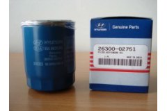 Фильтр масляный для HYUNDAI GETZ (TB) 1.1 2002-2005, код двигателя G4HD, V см3 1086, кВт 46, л.с. 63, бензин, Hyundai-KIA 2630002751