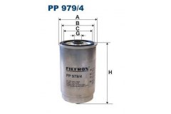 Фильтр топливный PP979 для HYUNDAI GRANDEUR (TG) 2.2 CRDi 2006-2010, код двигателя D4EB, V см3 2188, КВт114, Л.с.155, Дизель, Filtron PP9794