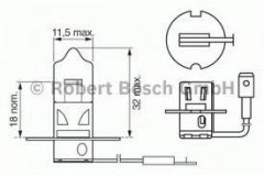 Лампа накаливания Н3 (PK22s), 12В 55Вт, Pure Light для HYUNDAI SANTA FE I (SM) 2.4 16V 2001-2006, код двигателя G4JS-G, V см3 2351, кВт 100, л.с. 136, бензин, Bosch 1987302031