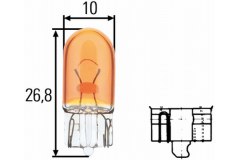 Лампа WY5W 12V 8GP003594-541 для HYUNDAI H-1 Travel (TQ) 2.5 CRDi 2008-, код двигателя D4CB, V см3 2497, кВт 125, л.с. 170, Дизель, Hella 8GP003594541