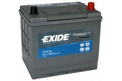 EXIDE EA654 PREMIUM_аккумуляторная батарея 19.5 для HYUNDAI i10 (PA) 1.1 CRDi 2008-2011, код двигателя D3FA, V см3 1120, кВт 55, л.с. 75, Дизель, EXIDE EA654