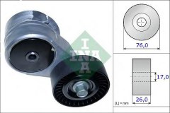 Натяжитель приводного ремня CARENS III 1.6CVVT 16V 09 для HYUNDAI i30 (GD) 1.4 2011-, код двигателя G4FA, V см3 1396, кВт 73, л.с. 99, бензин, Ina 534041710