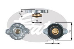 Крышка горловины радиатора TOYOTA для HYUNDAI GETZ (TB) 1.5 CRDi 2003-2005, код двигателя D3EA, V см3 1493, КВт60, Л.с.82, Дизель, Gates RC124